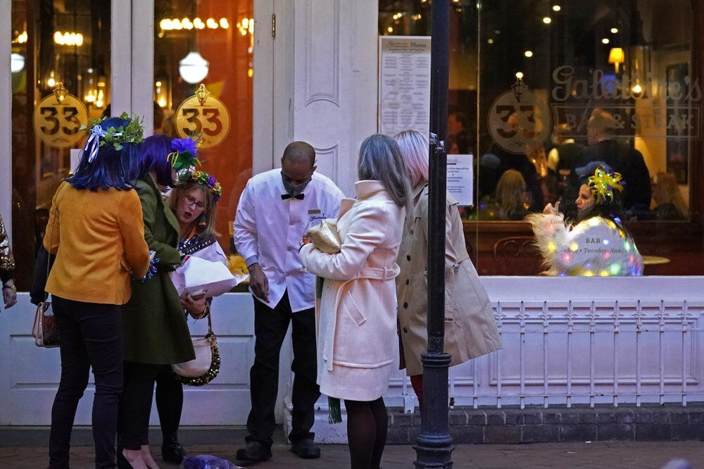 People gather